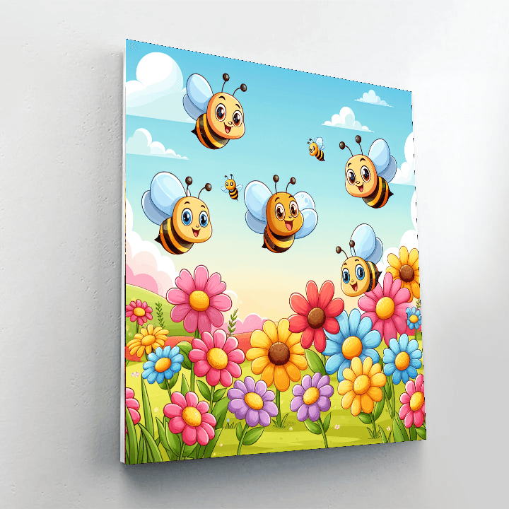 Buzzy Bee Garden Paint By Number