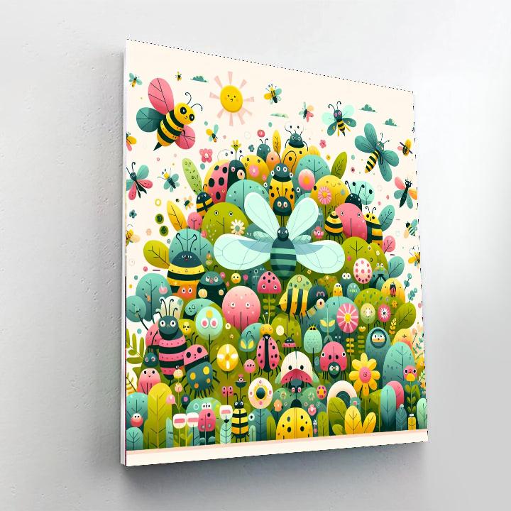 Busy Bug Town Painting Number Kit