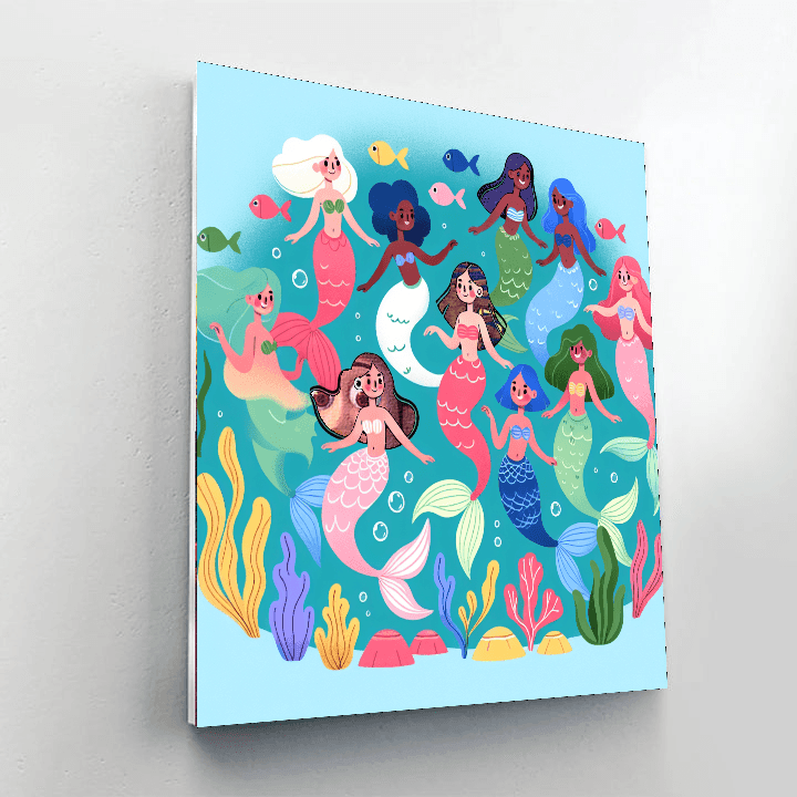 Magical Mermaid Celebration Paint By Color