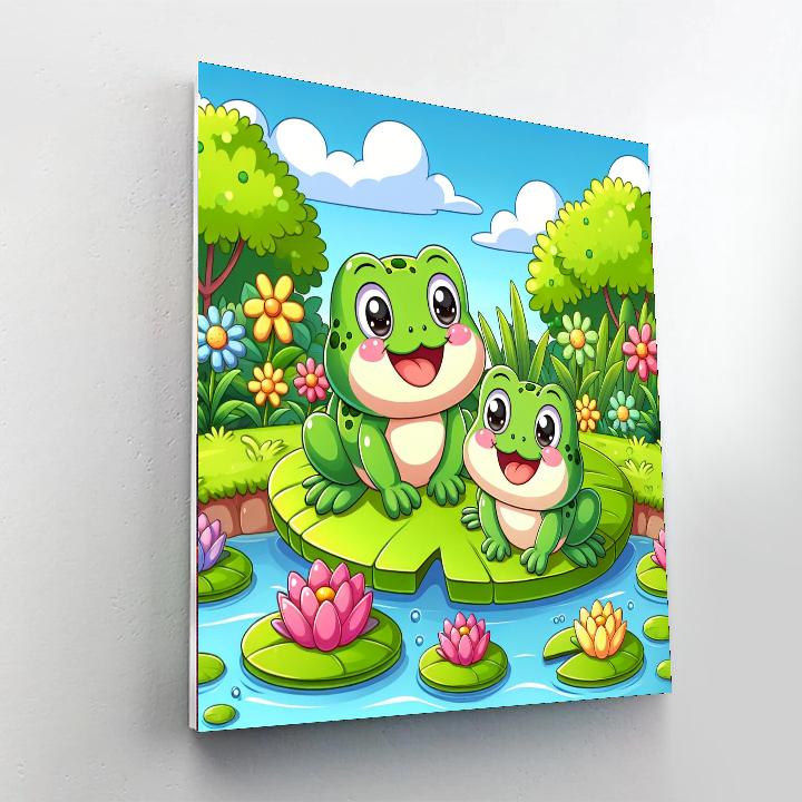 Happy Garden Toads Numbered Painting Kits