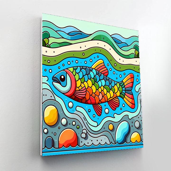 Radiant Rainbow Trout Paint By Numbers Art