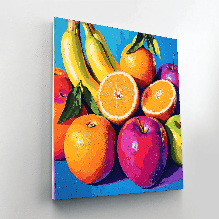 Andy Warhol Inspired Colorful Fruits Medley  Paint By Numbers Kits