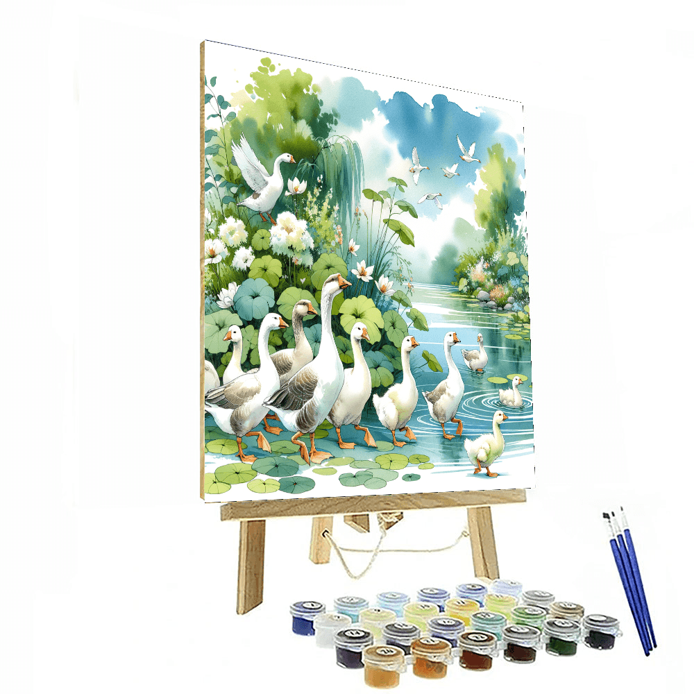 Giggling Geese - DIY Painting By Numbers Kit