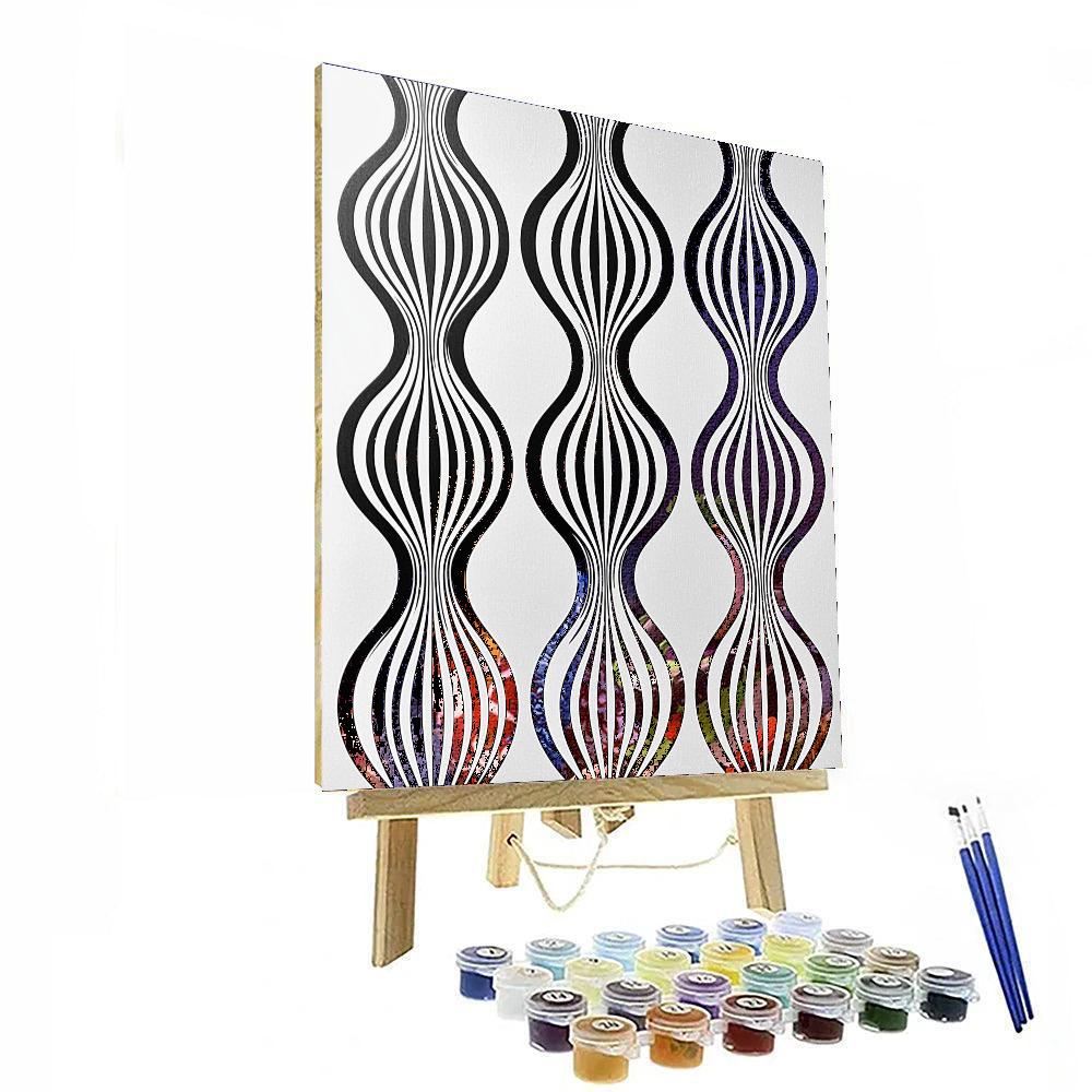 M.C. Escher Inspired Evolving Symmetry  Numbered Painting Kits