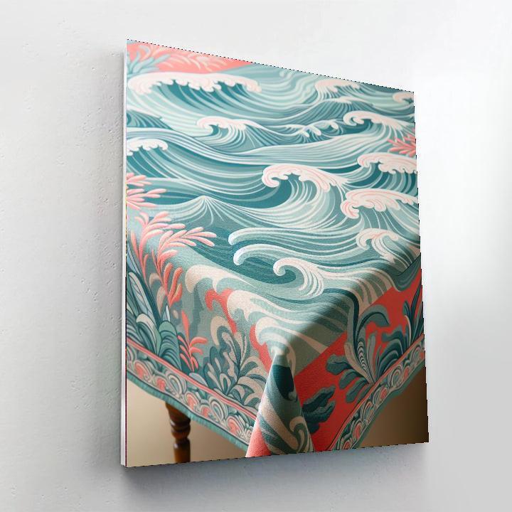 Coral Bay Tablecloth Painting Number Kit