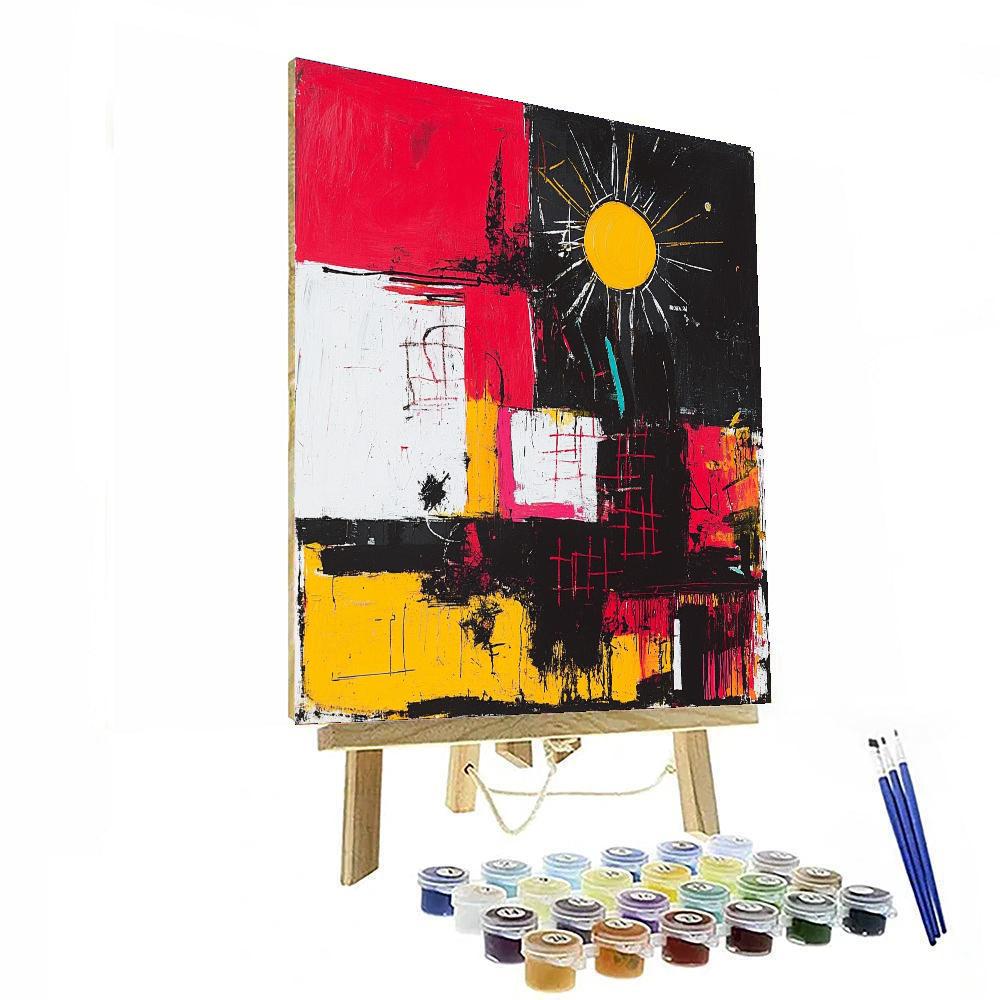 Jean-Michel Basquiat Inspired Rhythm Of Shadows  Paint By Numbers