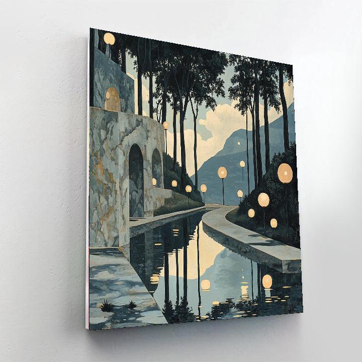 René Magritte Inspired Surreal Reflections  DIY Paint By Numbers