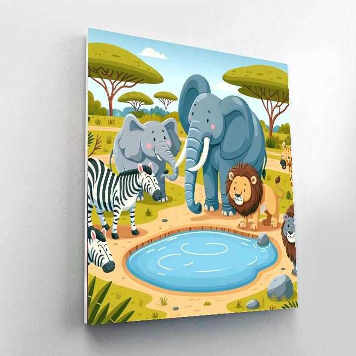 Safari Soiree Number Painting