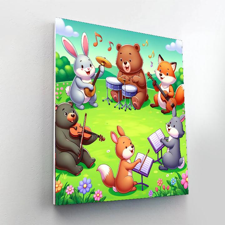 Adventure With The Animal Band Painting By Numbers Kit