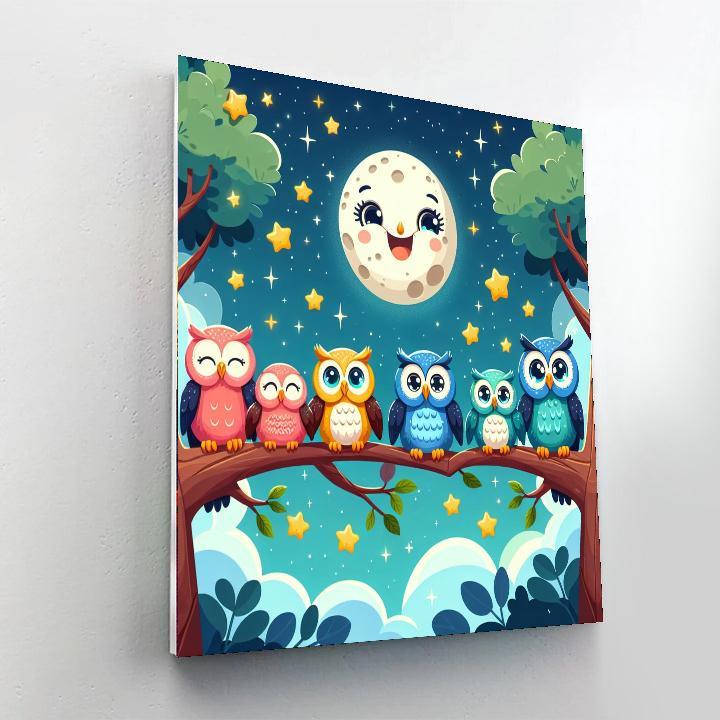 Charming Little Owls Paint By Numbers Kits