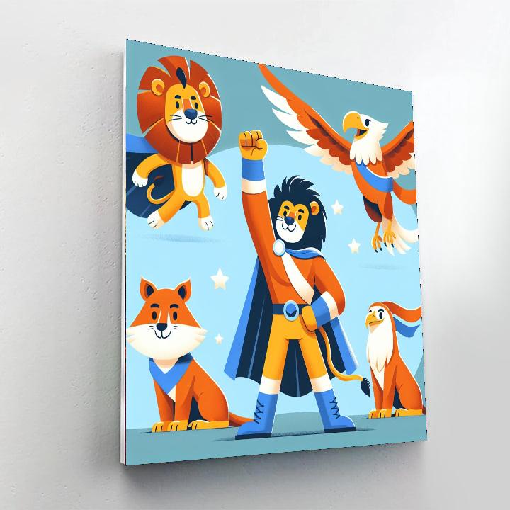Heroic Animals Number Painting