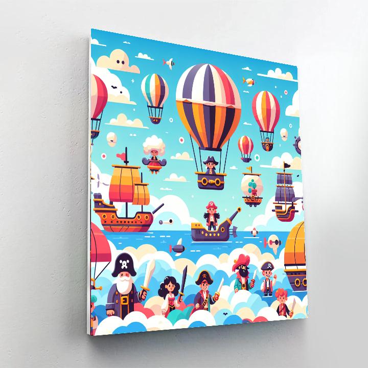 Sky Pirates Adventure Number Painting