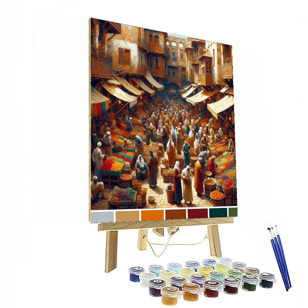 Lively Mediterranean Market Paint By Number