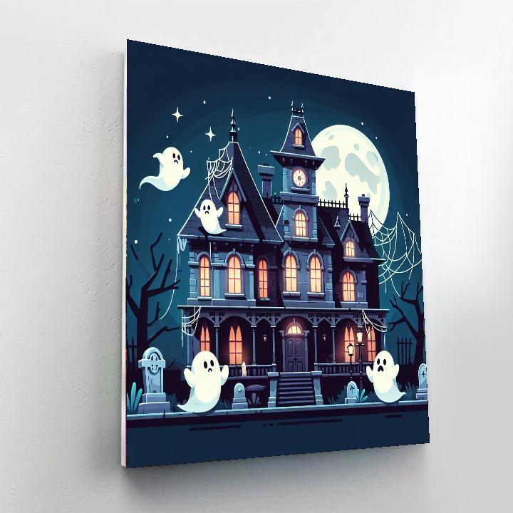 Adventure At The Haunted Mansion Paint By Number