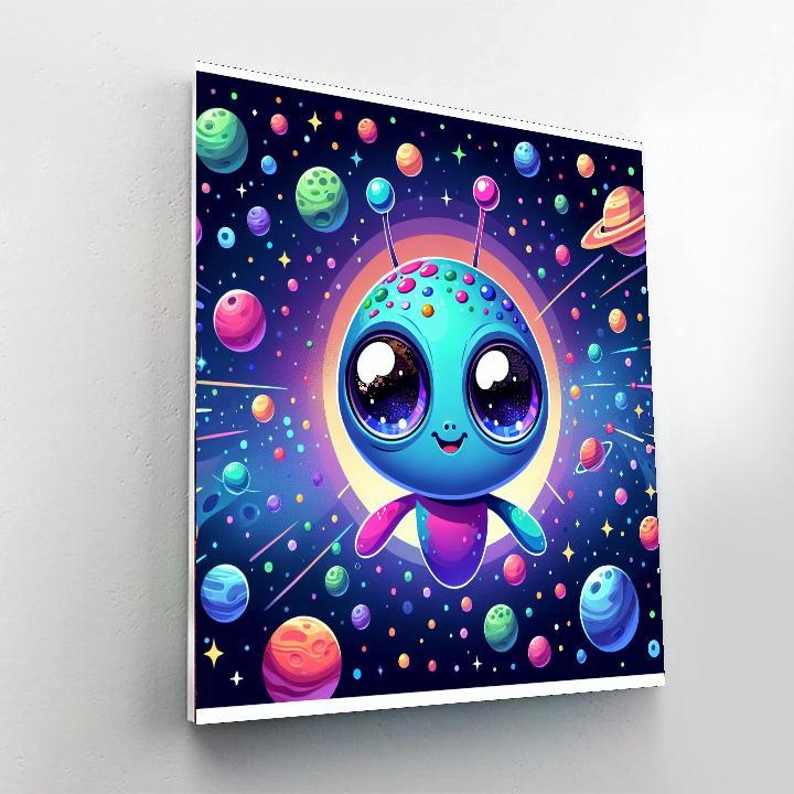 Happy Alien Numbered Painting Kits