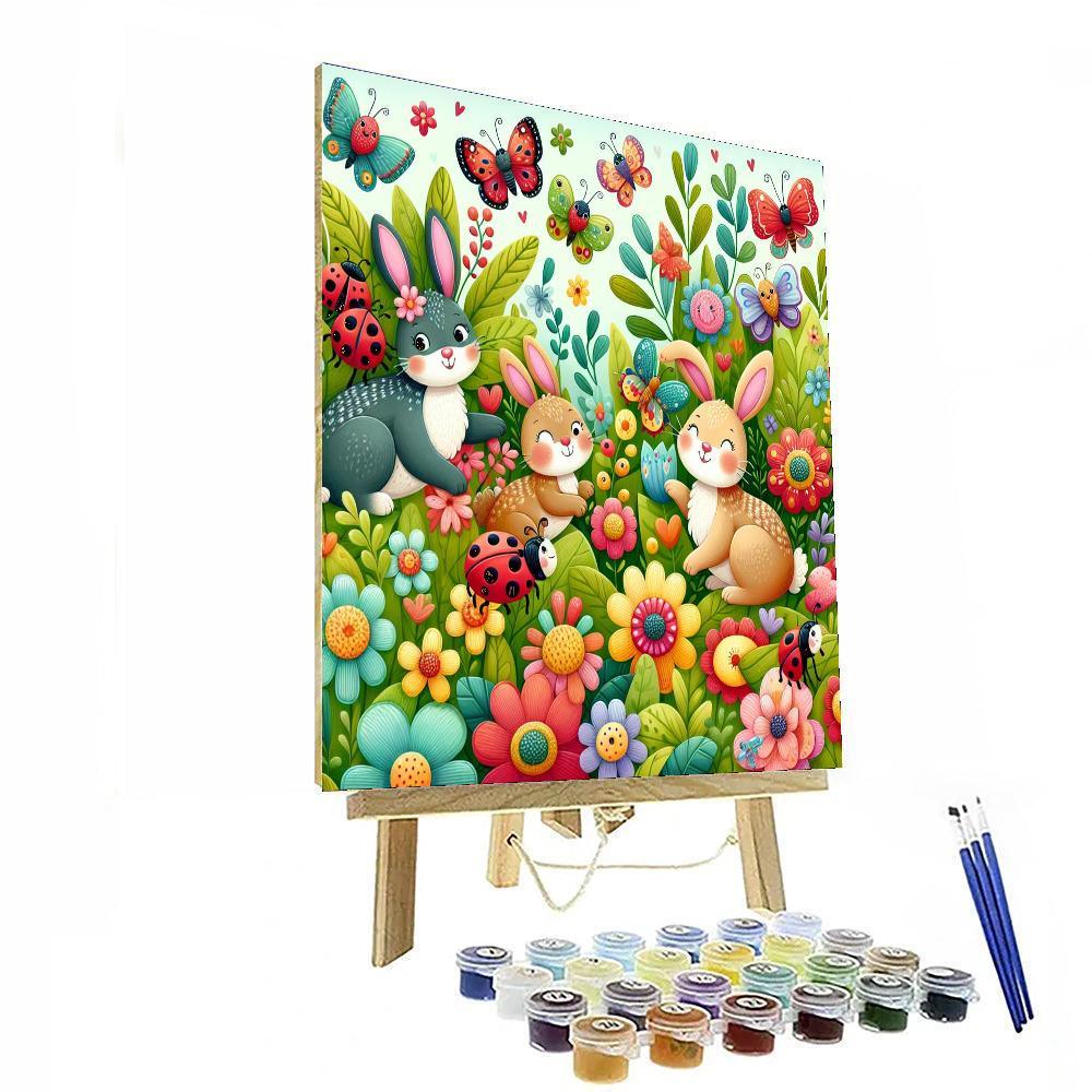 Playful Garden Creatures Paint By Number