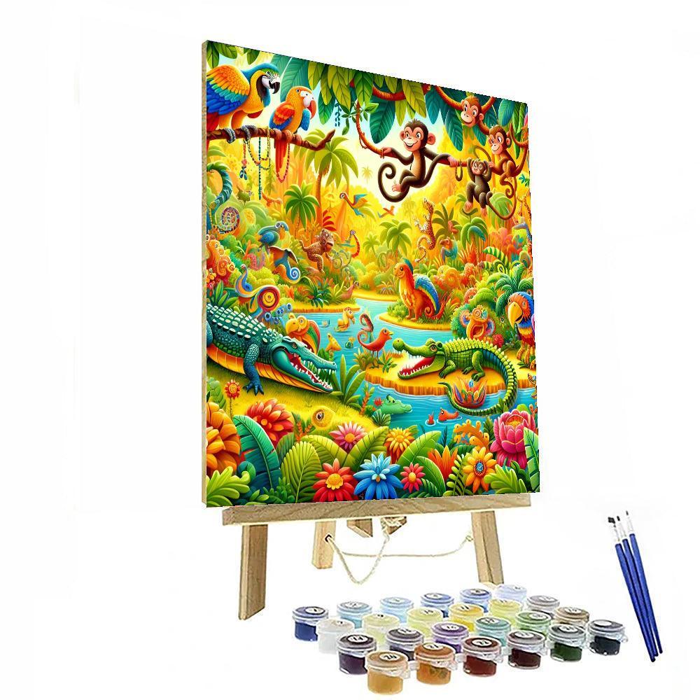 Quirky Animal Kingdom DIY Paint By Numbers