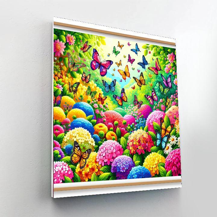 Enchanting Garden Of Butterflies DIY Paint By Numbers