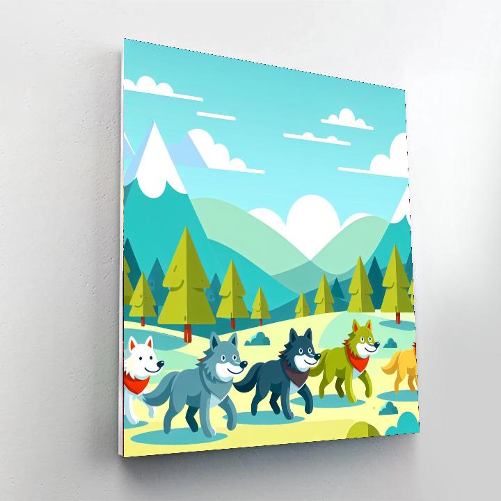 Wolf's Wild Wanderlust Paint By Numbers