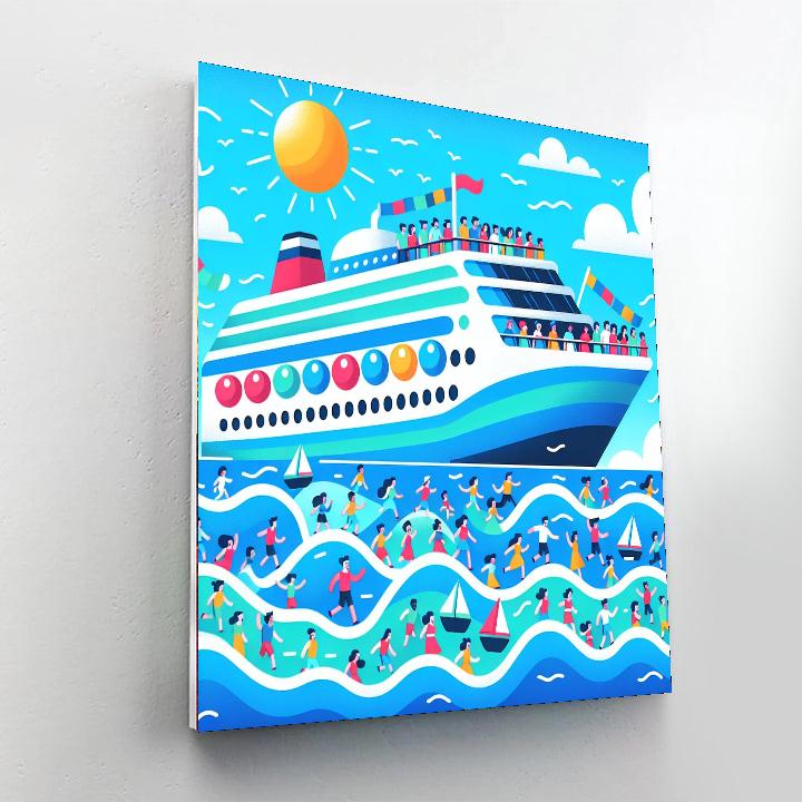 Aquatic Adventure Cruise Painting By Numbers Kit