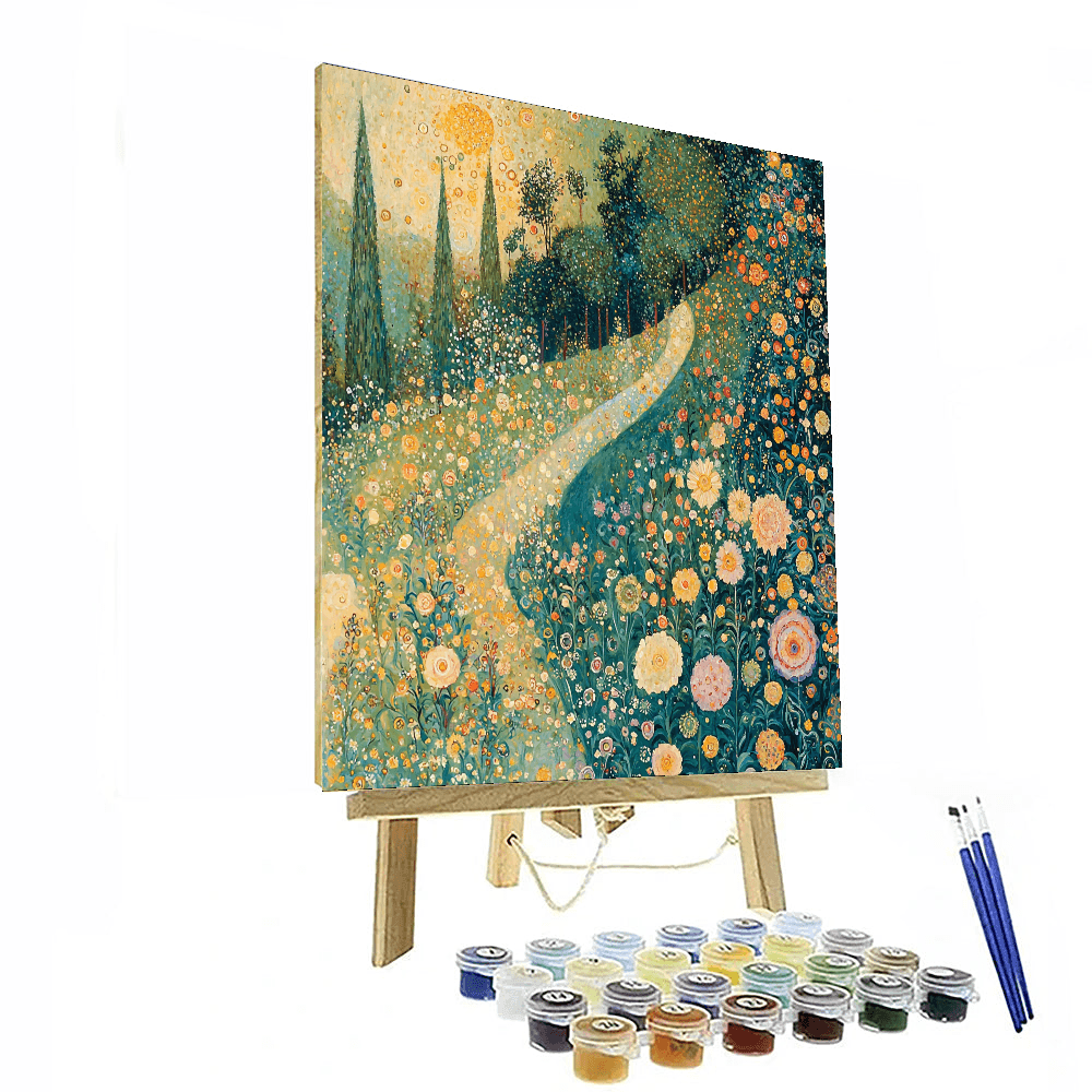 Gustav Klimt Inspired Ethereal Garden Of Dreams  Paint By Numbers Kits