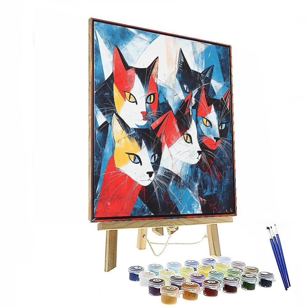 Pablo Picasso Inspired Picasso's Feline Fantasy  Paint By Numbers