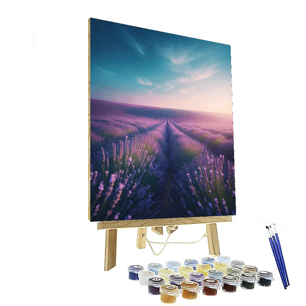 Soothing Lavender Fields DIY Paint By Numbers
