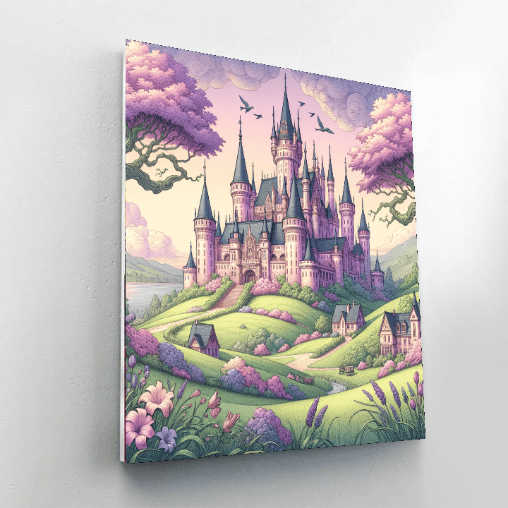 Fairy Tale Castle Overlook Painting Number Kit