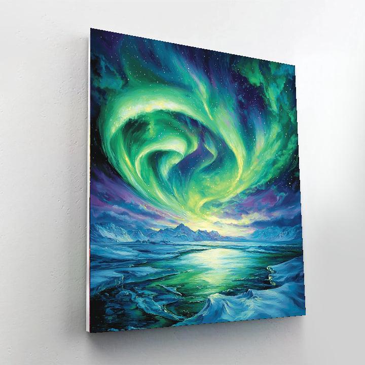 Georges Seurat Inspired Aurora Borealis Fantasia  Numbered Painting Kits