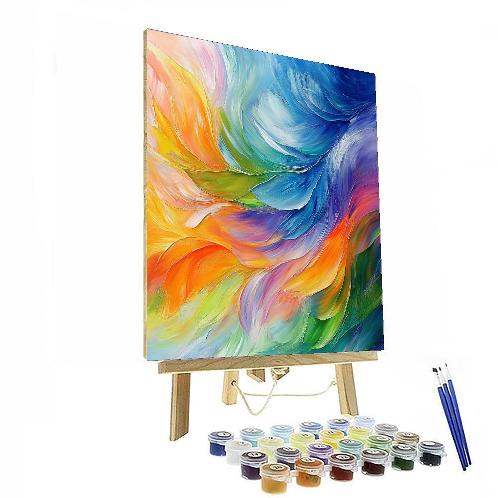 Michelangelo Inspired Vibrant Elemental Dance  Paint By Numbers