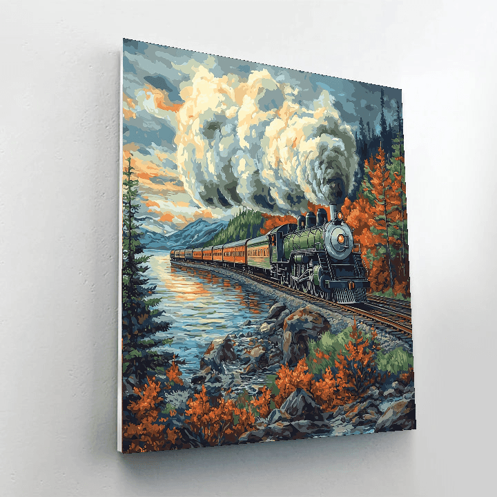 Winslow Homer Inspired Nostalgic Steam Engine Journey  Paint By Color