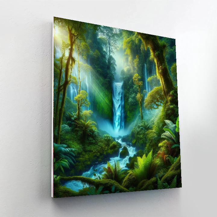 Mystical Rainforest Waterfall DIY Paint By Numbers