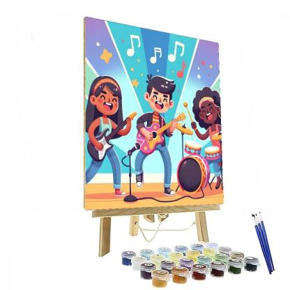 Lively Music Band Paint By Number