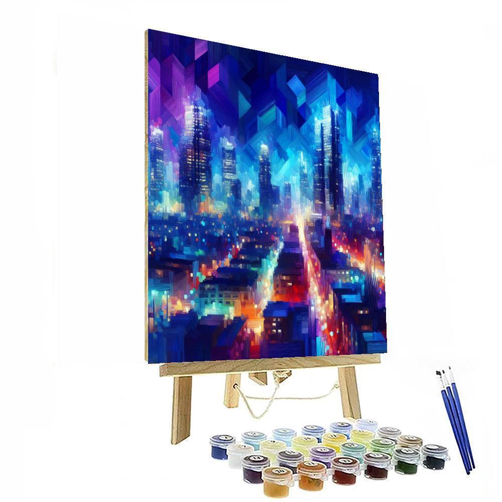 Radiant Cityscape Nightview DIY Paint By Numbers