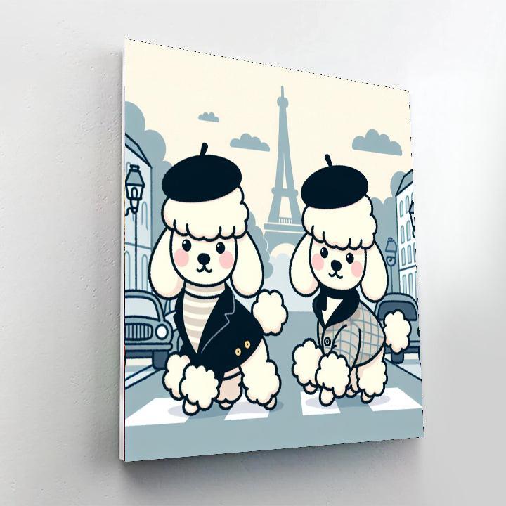 Petite Parisian Poodles Paint By Color