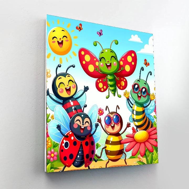Whimsical Bug Adventure Paint By Numbers