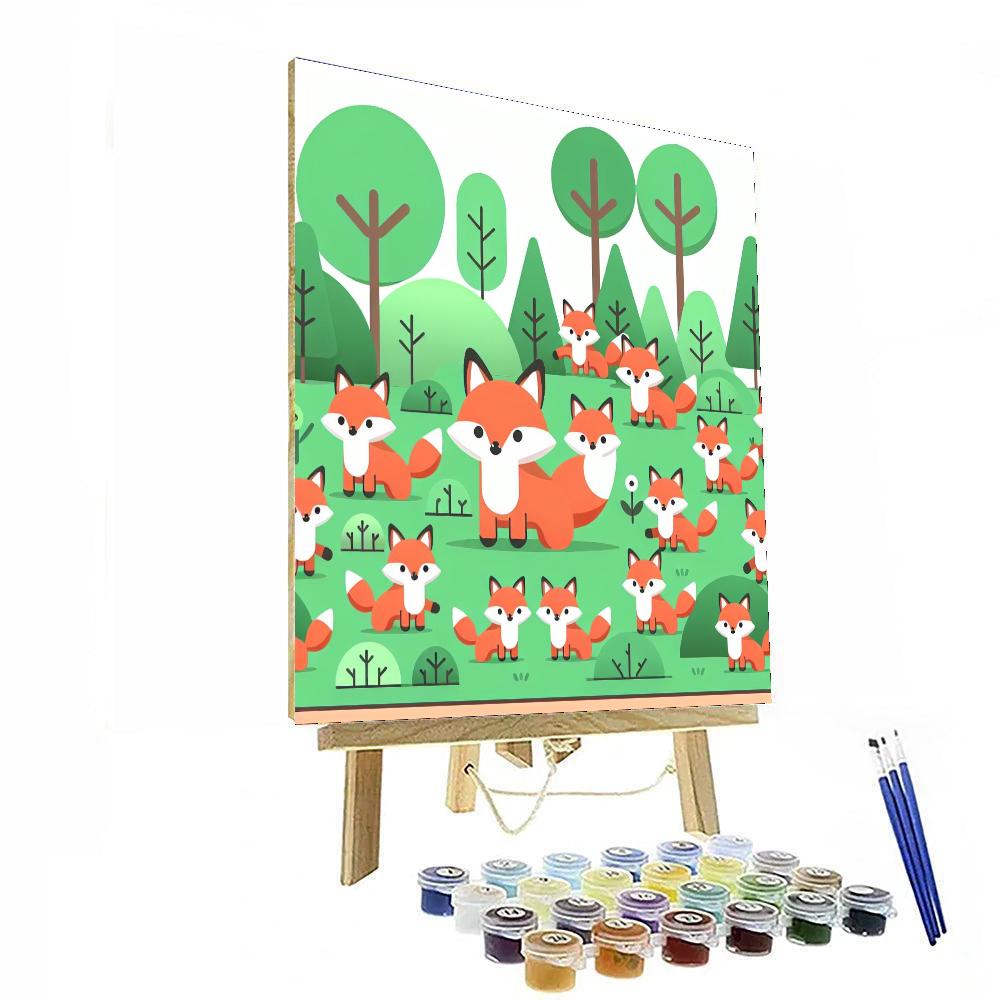 Woodland Fox Friends Paint By Numbers