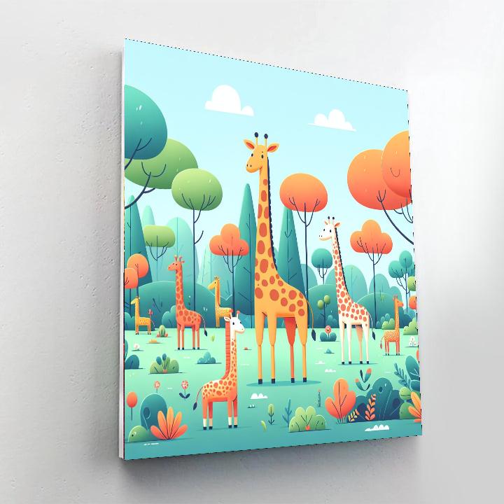 Gentle Giraffe's Glade Paint By Numbers