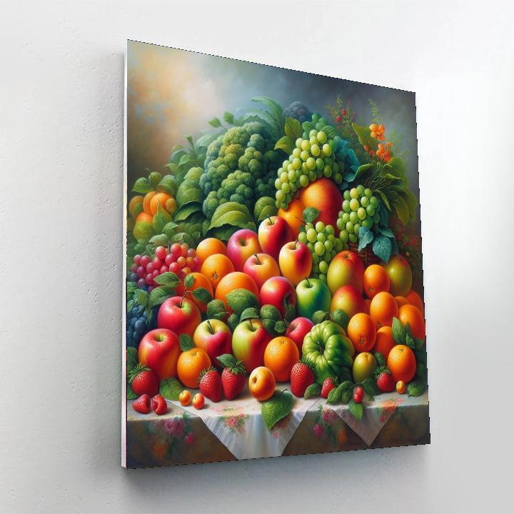 Delightful Fruit Harvest Paint By Numbers Art