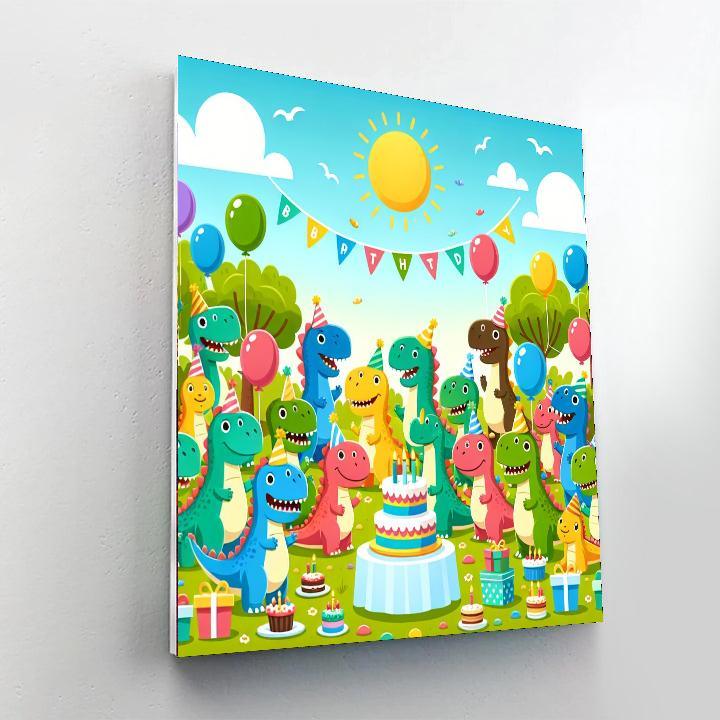 Dino Party Celebration Paint By Number