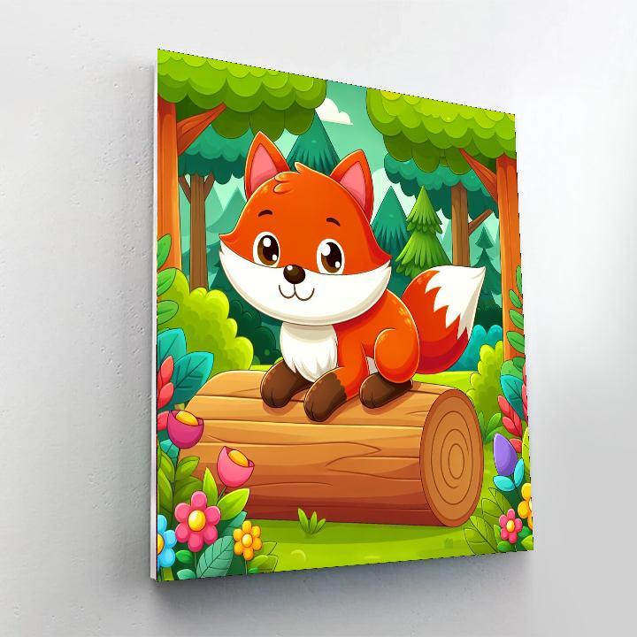 Colorful Woodland Creatures Painting Number Kit