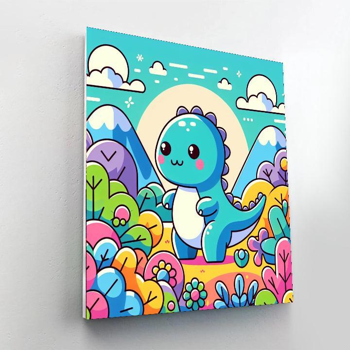 Adorable Dinosaur Painting Number Kit