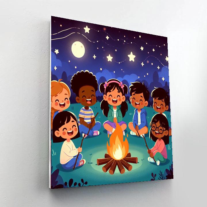 Under The Stars Campfire Paint By Numbers Art