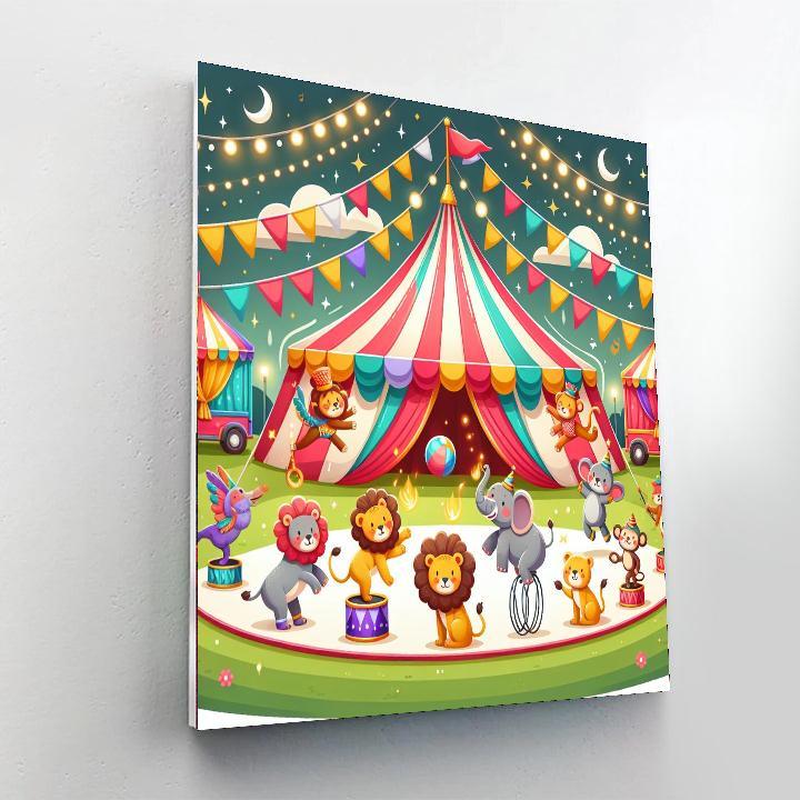 Magical Circus Animals DIY Paint By Numbers