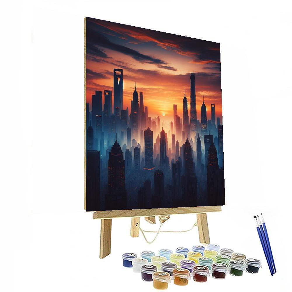 Classic Urban Skyline Paint By Numbers Art