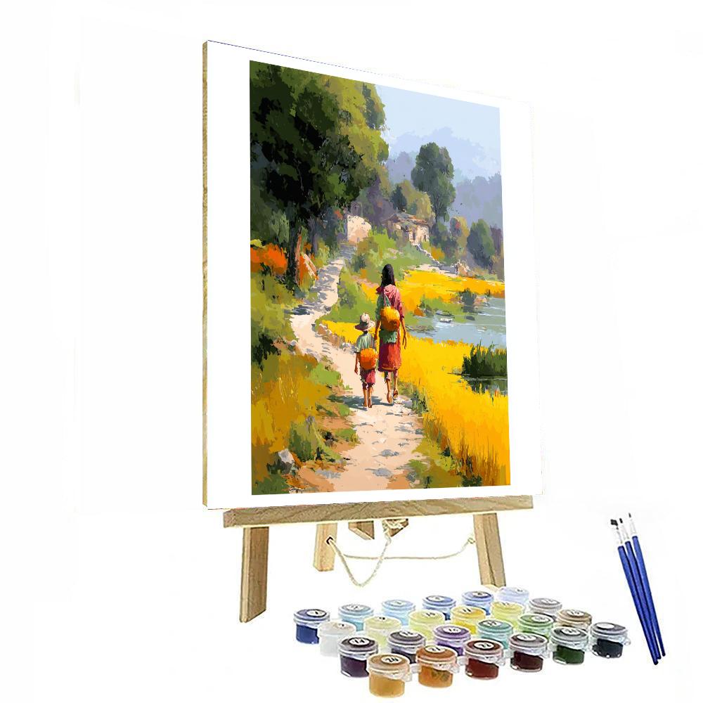Together On A Country Path Painting Number Kit