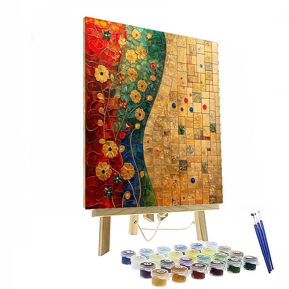 Gustav Klimt Inspired Eternal Seasons Composition  Paint By Numbers Art
