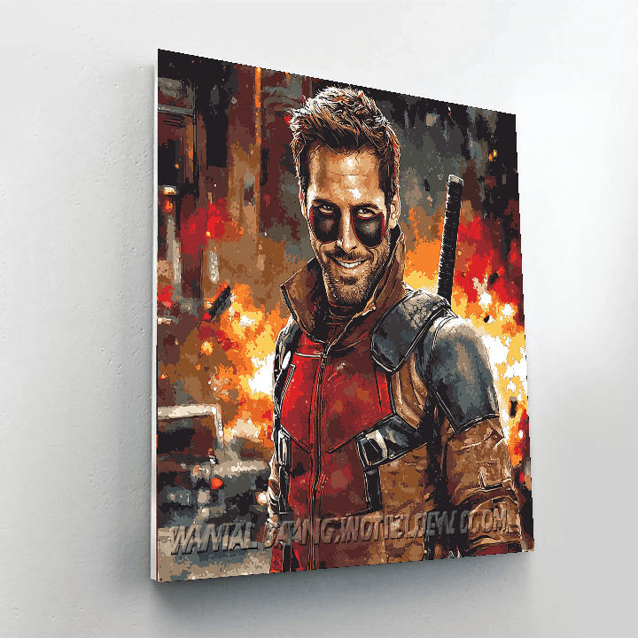 Ryan Reynolds: The Charming Deadpool Of Laughter Paint By Numbers