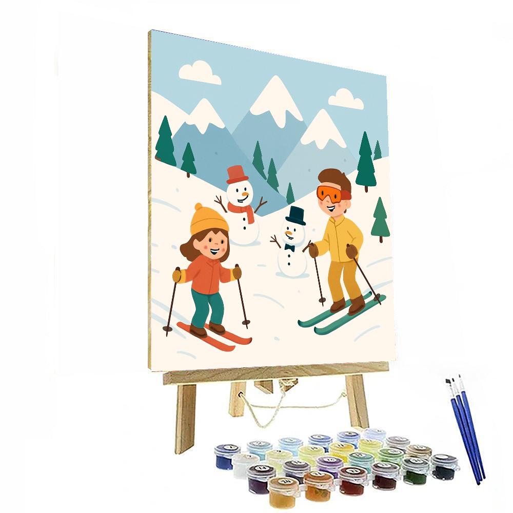 Snowy Alpine Adventure Paint By Numbers Kits