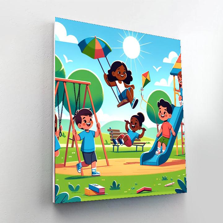 Playful Park Frolic Paint By Numbers